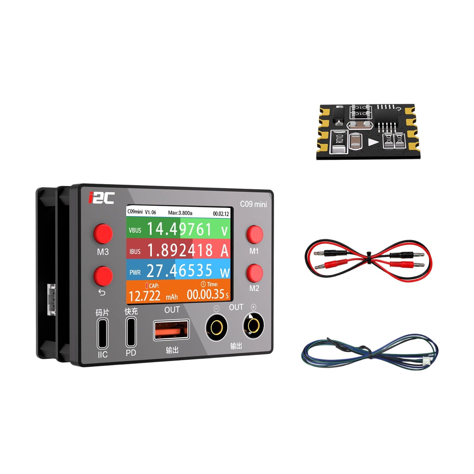 Waveform Ammeter Display for Phone Motherboards Problem Analysis Reading and Writing Tool Aluminum Housing High Accuracy Ammeter