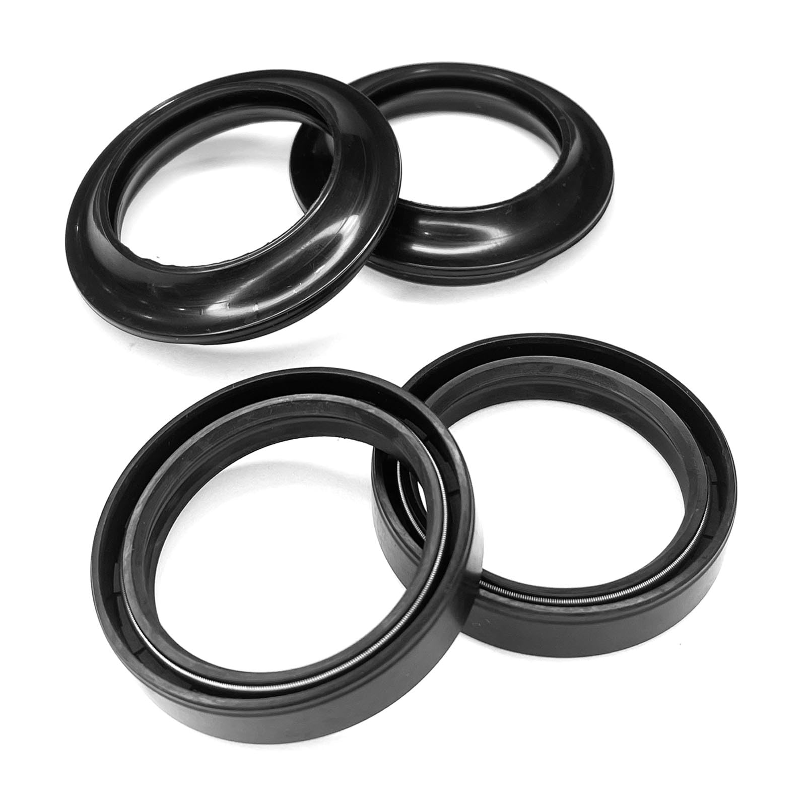 Fork Seals Dust Seal Kit for Honda, Motorcycle Front Fork Oil Seals Dust Seal Wiper Replace Kit for Honda Shadow VLX 600 VT600 1988-2008 Nighthawk 700S CB700SC 1984-1986, Engine Accessories(4PCS)