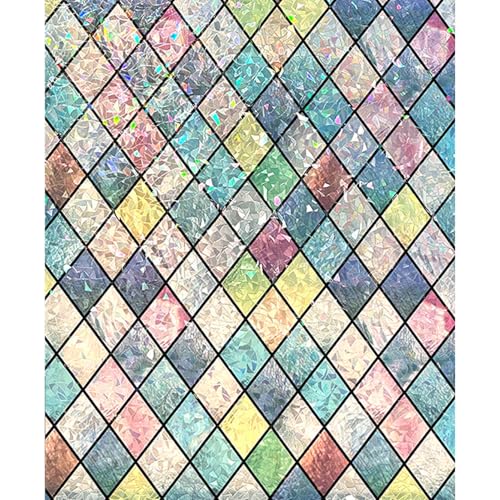 Vinilo adhesivo estático para ventana vitral 118x20" PVC miniatura 1