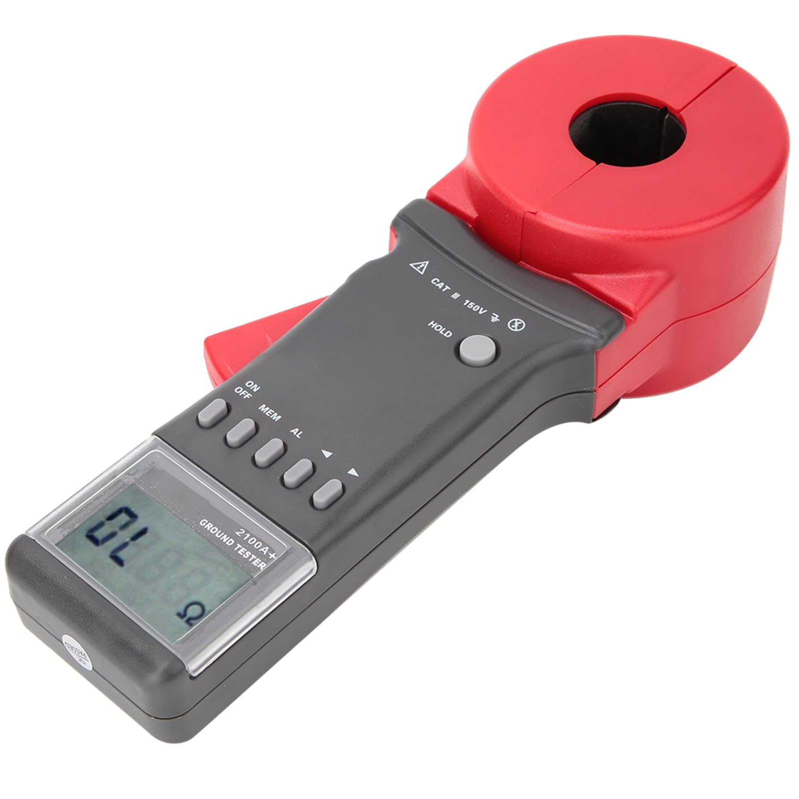 Erdungs-Handzangenmessgerät, Widerstandstester, LCD-Display für Blitzschutz