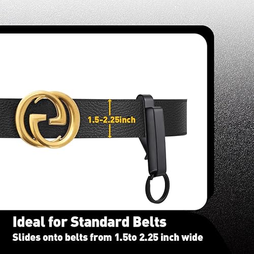 Miniatura 4 de Abnaok Paquete de 2 llaveros tácticos invisibles especiales para cinturón de policía y agencias de bomberos, soporte para llaves de liberación