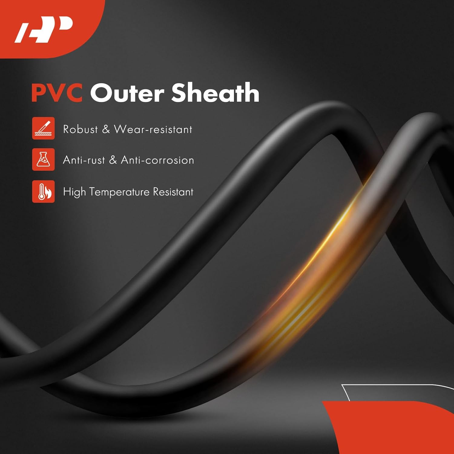 A-Premium 23.11 Inch Door Latch Release Cable Compatible with Chevrolet Tahoe 2008-2009 & GMC Yukon 2008-2009 & Cadillac Escalade 2008-2009, Rear Left or Right