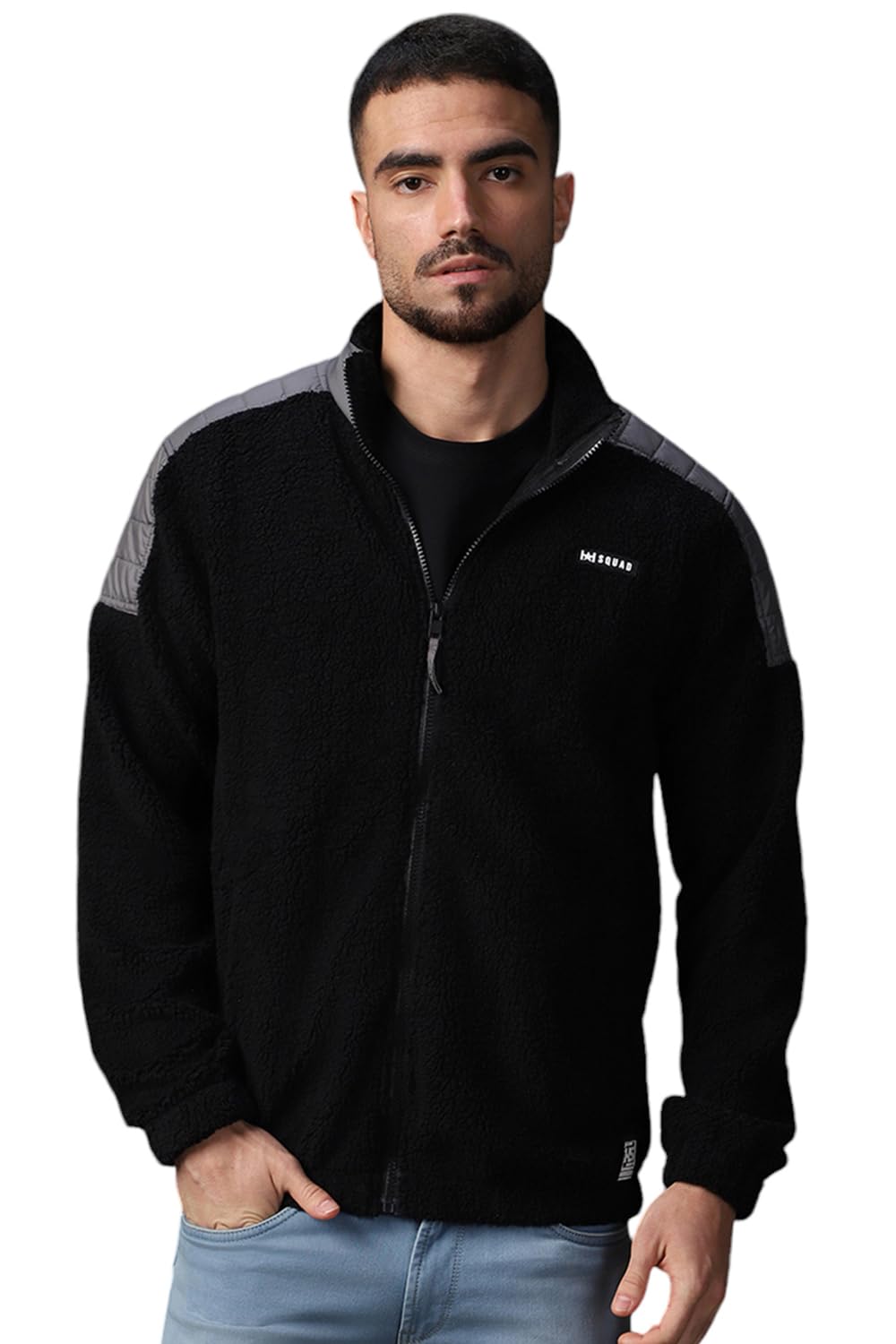 High Star Men Polyester Printed Oversized Fit Band Collar Full Sleeves Sweatshirts-image-19