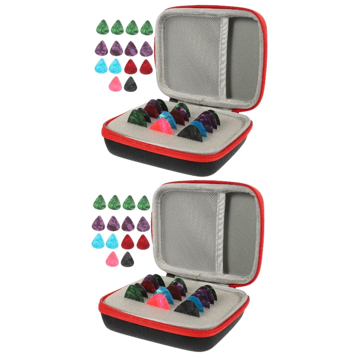 TOYANDONA 2sets Plettri Per Chitarra Con Contenitore Organizer Plettri Misti Design Ergonomico Per Strumming Confortevole e Duraturo