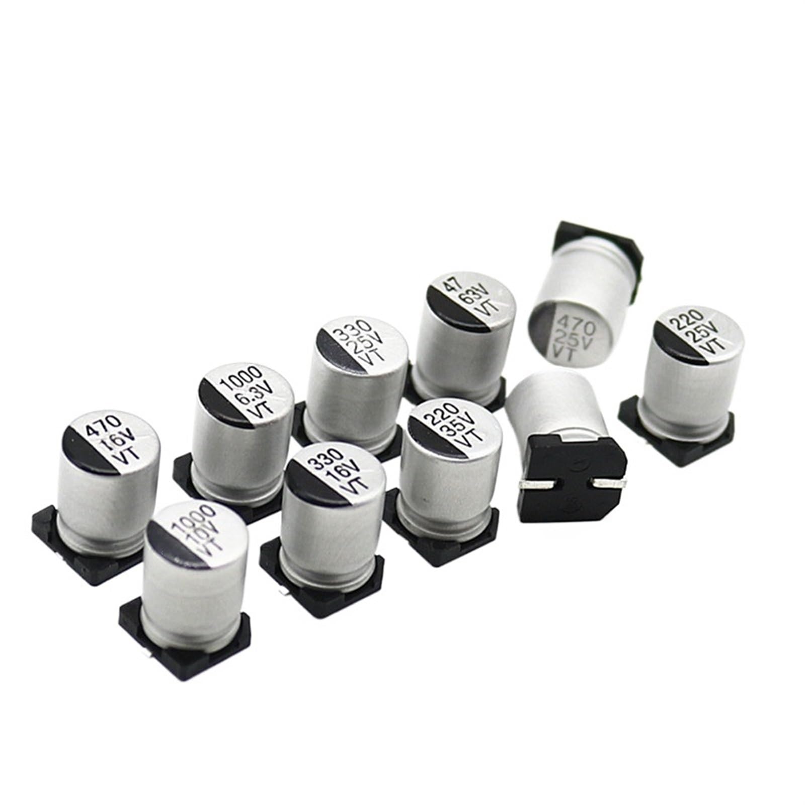 10 Stück SMD Elektrolytkondensator 10V 470UF - Vielseitige Kondensatoren Für Elektronik