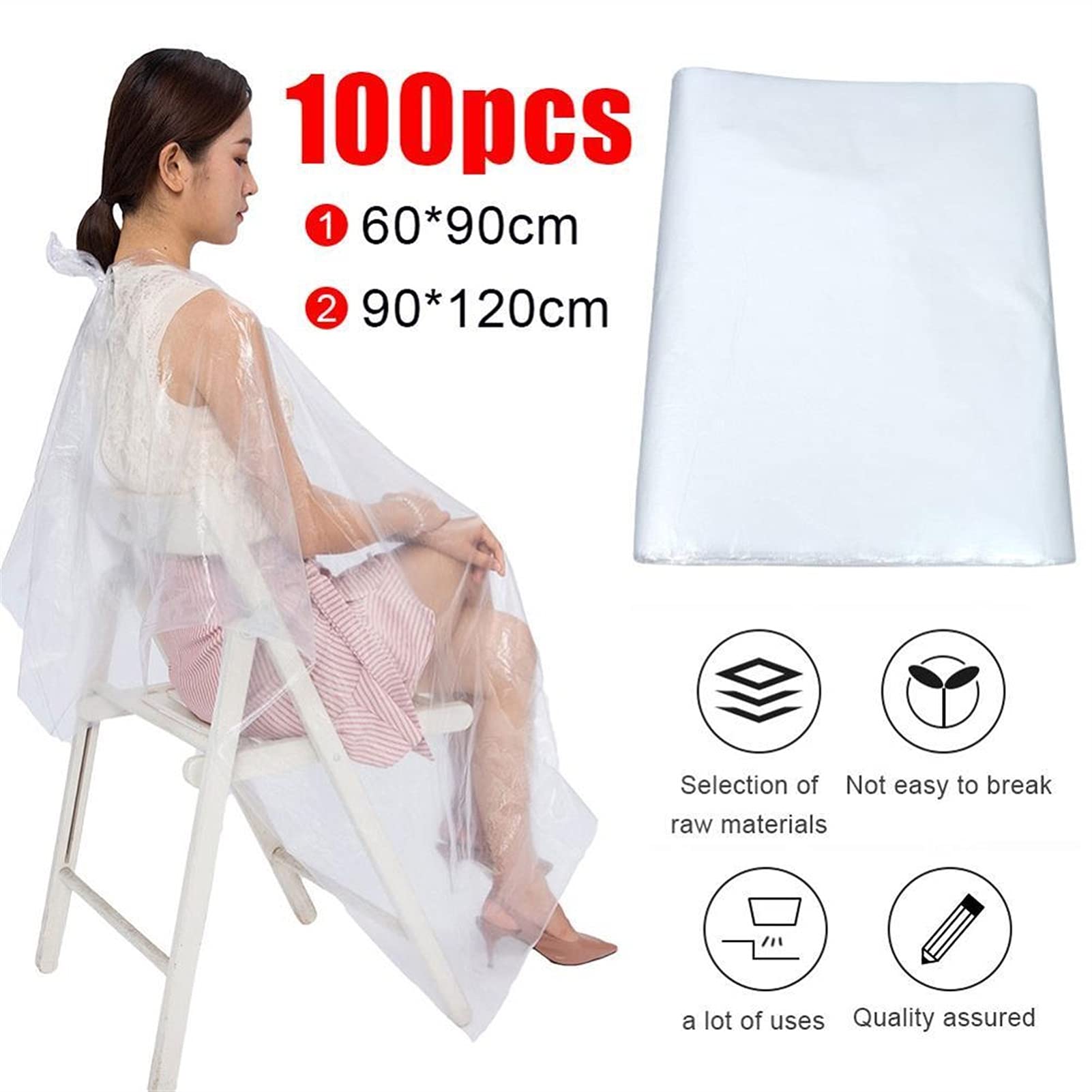 Mantella Parrucchiere Cappucci per capelli, 100 pz Capelli da colorare per barbiere Panno per barbiere Lungo Panno perm Perm Perm Parrucchiera Capelli Capelli Capersdressing Capes Scialle Grembiule M