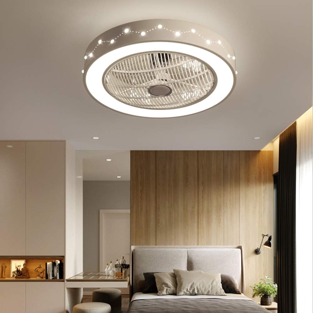 Buу 2 gеt 3 21.6Ceiling Fan with Lights, Enclosed Round LED Ceiling Lighting Fan w/Invisible Blades,Semi Flush Mount Low Profile Fan W/Remote Control for Bedroom Living Room Children's Room (Constellation) Tор Rаtеd 21.6Ceiling Fan with Lights, Enclosed Round LED Ceiling Lighting Fan w/Invisible Blades,Semi Flush Mount Low Profile Fan W/Remote Control for Bedroom Living Room Children's Room (Constellation)