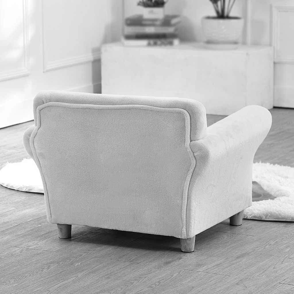 Couch Boy and Girl Princess Cute Cartoon Strawberry Single Sofa Chair, Bedroom Reading Corner Soft Coral Fleece Armchair, Load-Bearing 60kg (Color : Blue, Size : 48 * 55 * 67cm)