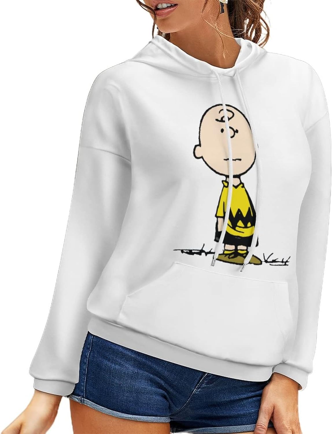 パーカー レディース 長袖 ファッション Tシャツ チャーリーブラウン ショート丈 スウェットパーカー トップス プルオーバー S 4xl 可愛い 春秋服 ダンス衣装 セクシー フード付き 上着 ご注文で当日配送 スウェットシャツ おしゃれ カジュアル