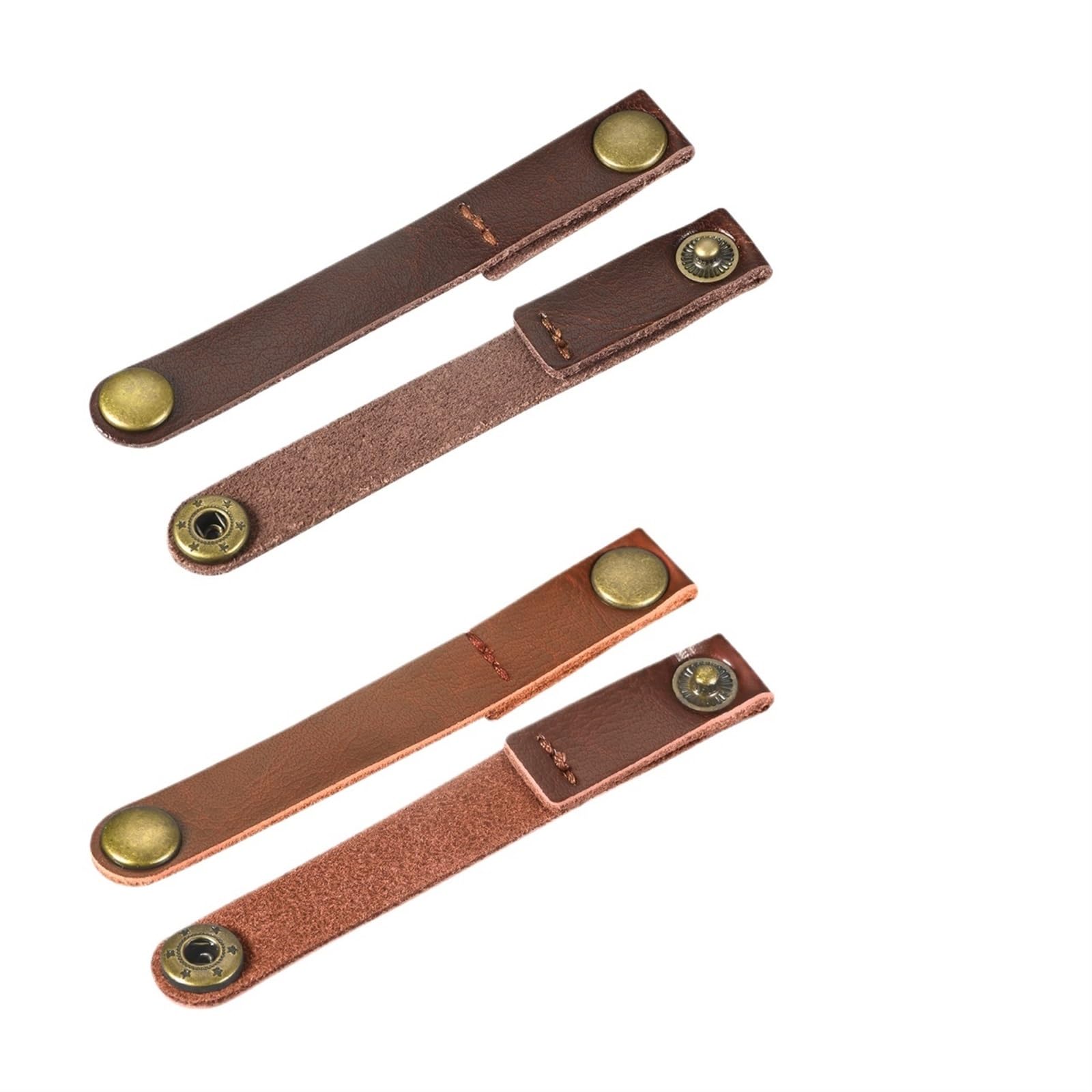 Cavi in pelle, Fascette in Pelle 20pz Multicolor 90x12mm(Brown Light Brown)
