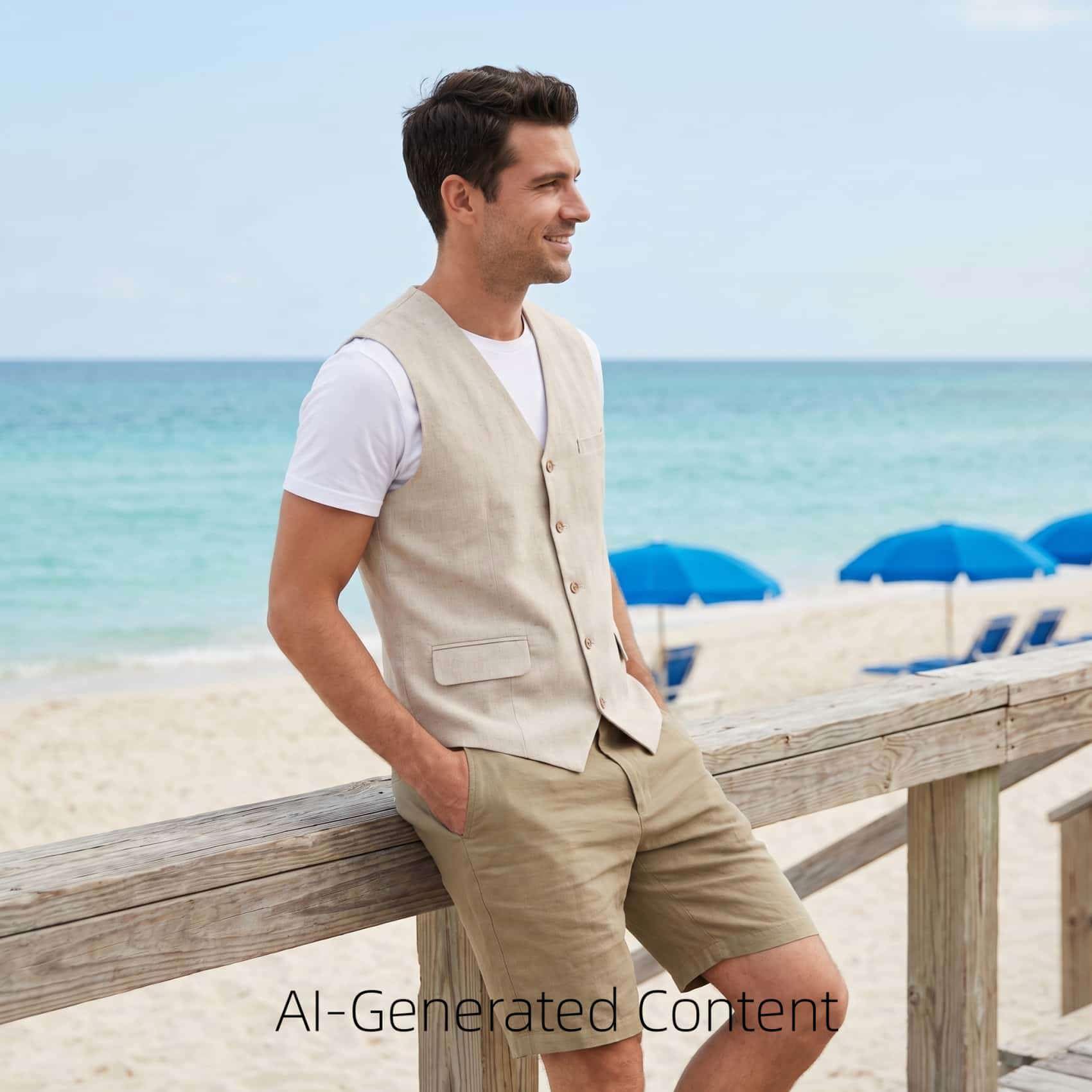Chaleco de lino de verano para hombre, corte regular, traje clásico, chaleco para bodas y fiestas (blanco, XXL), Blanco, XXL