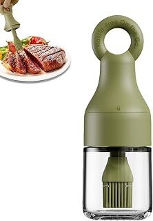 Oljedispenser med värmebeständig borste mot läckage | Olivoljeflaska med silikonbaksborste, för vinäger, hermetiska såser och marinader för gr