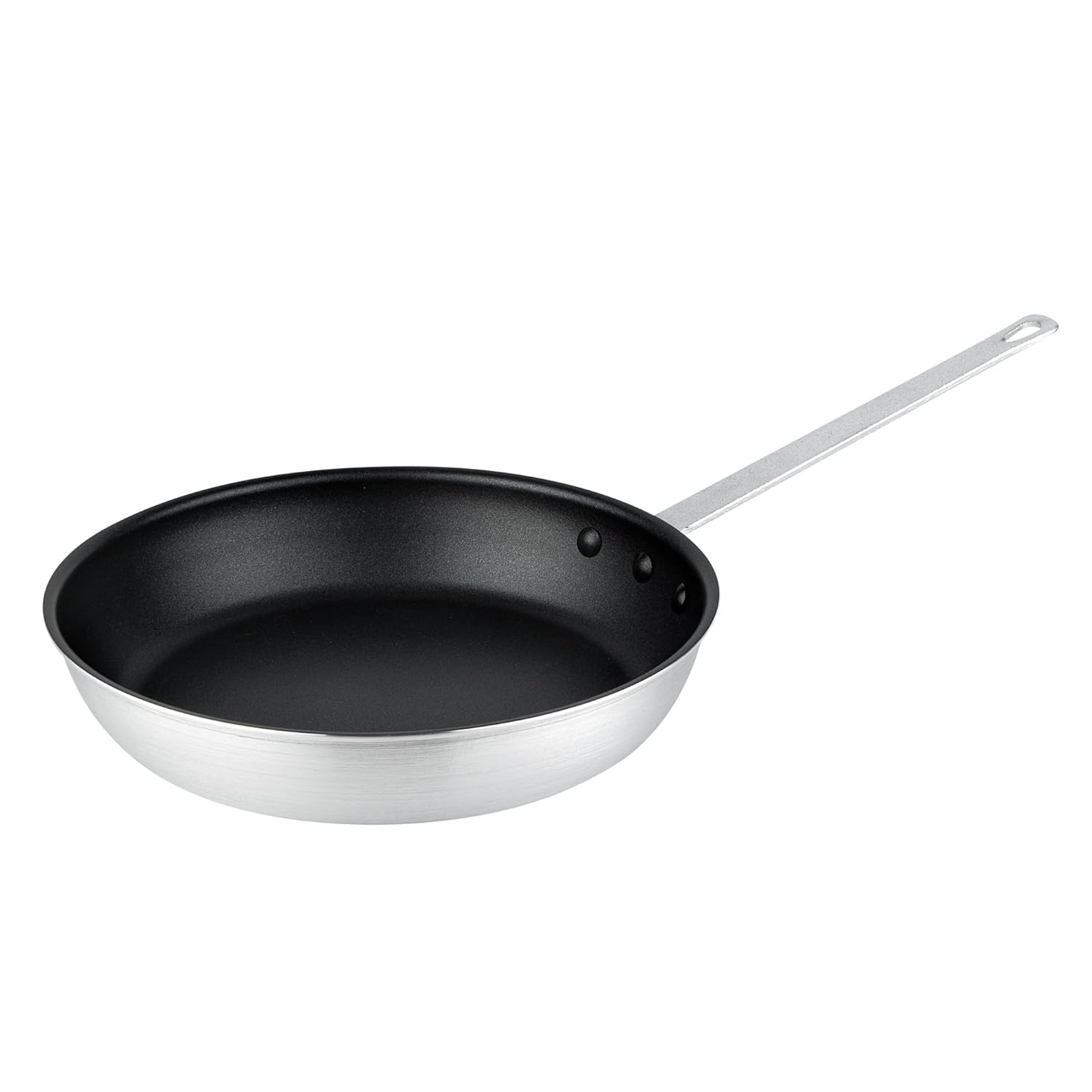 Restaurantware-Met Lux 12 Inch Fry Pan 1 No-Stick Frying Pan - Induction-Ready Triple-Riveted Black Aluminum Cooking Skillet Durable
