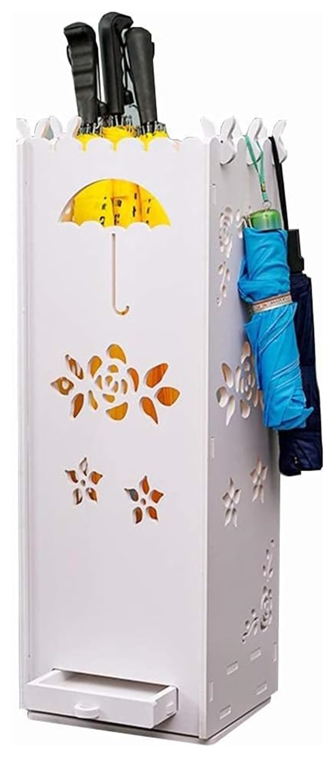 Rangement de parapluie rectalaire et support avec crochets