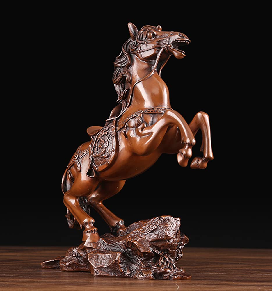 Amazon.co.jp: 立っている馬の像、馬の彫刻モデルアンティーク銅馬の 
