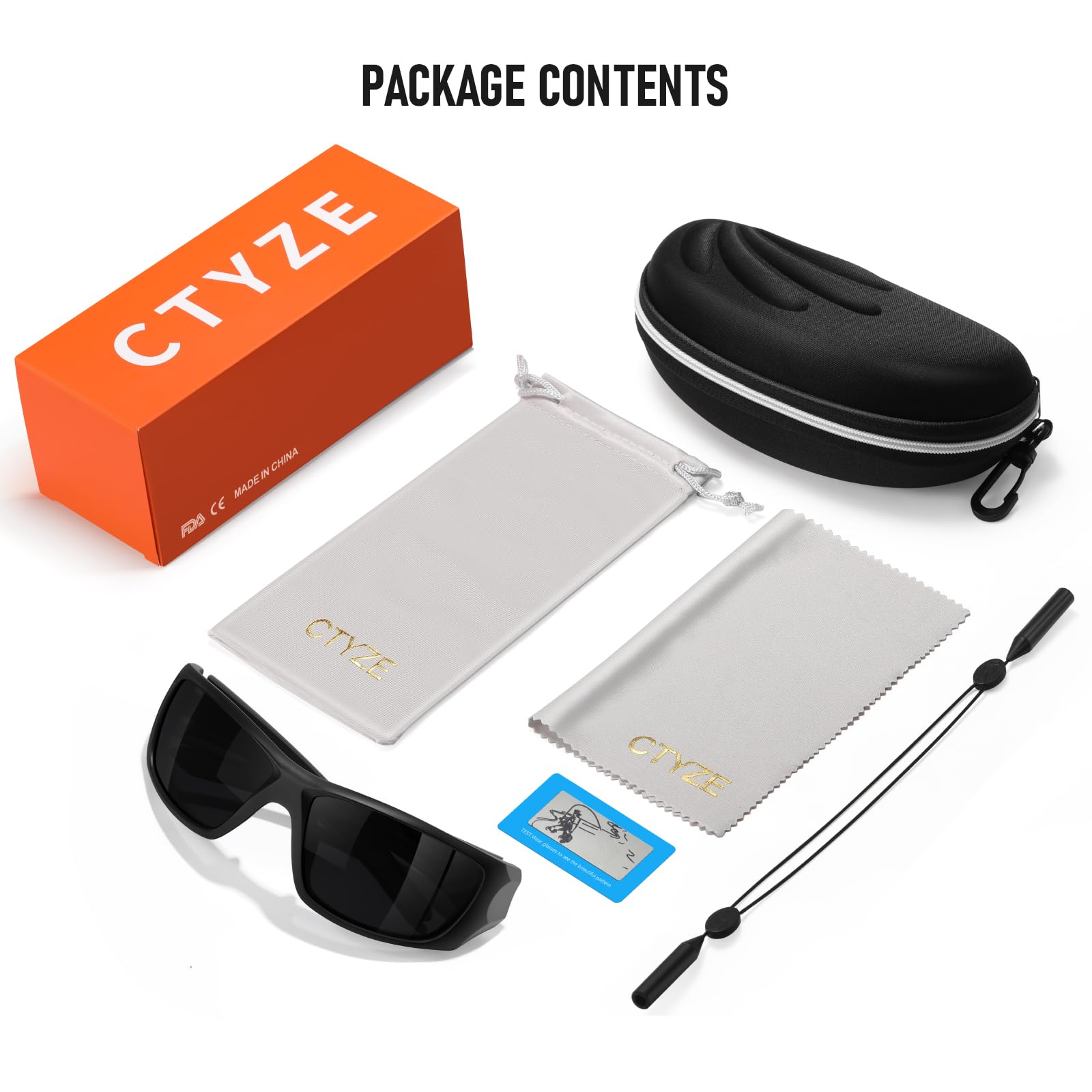 Gafas de sol polarizadas deportivas para hombre, UV400, envolventes, para pesca, conducción, correr, ciclismo, golf