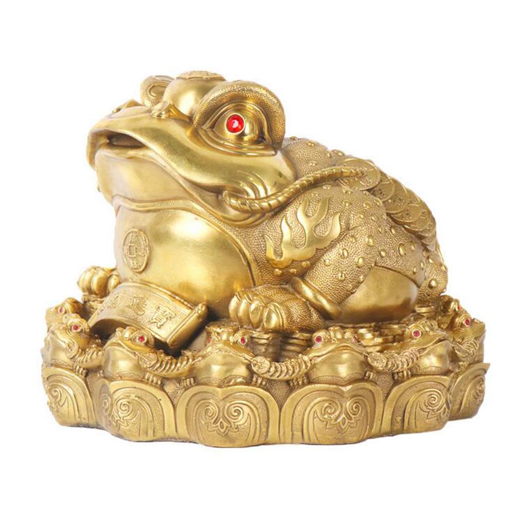 Buy CUUYQ Feng Shui Three Legged Wealth Frog/Money Toad Statues, Chinese Traditions Money Frog