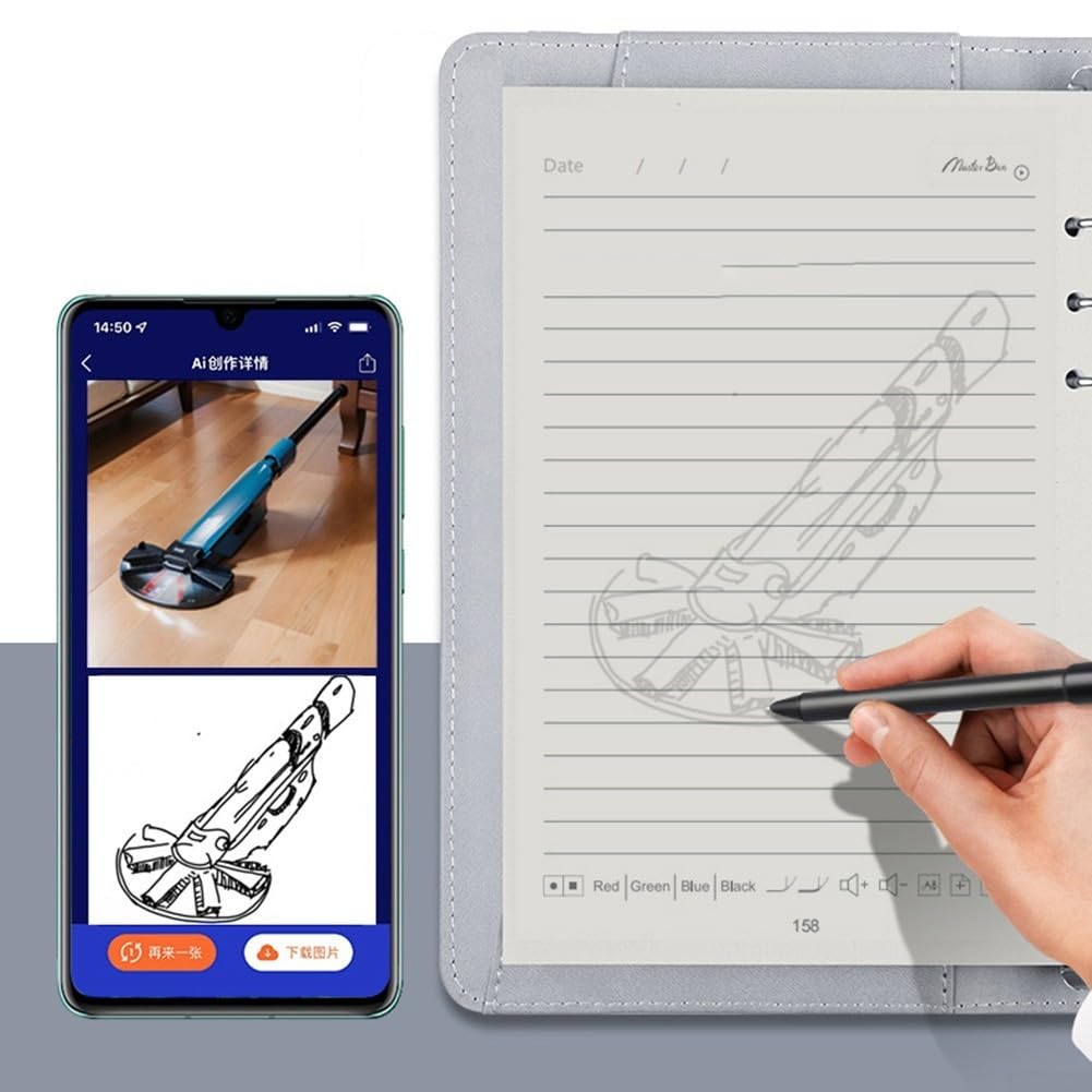 HpLive Wiederverwendbares Digitales Notizbuch，Intelligentes Notizbuch-Set: Echtzeit-Digitalisierung & Bluetooth-Synchronisierung für Handschriftliche Notizen(smart pen+paper 16G)
