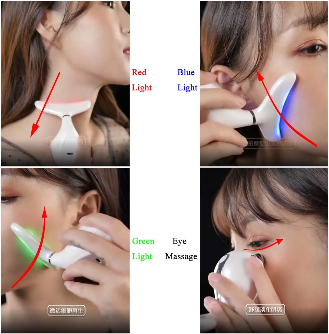 IOBTY Anti Wrinkles Face Massager with High Frequency Vibration Anti-Aging Facial Neck Eye Device with 3 Massage Modes for Skin Care Firm Tightening & Lift Puffiness Rechargeable : Beauty & Personal Care