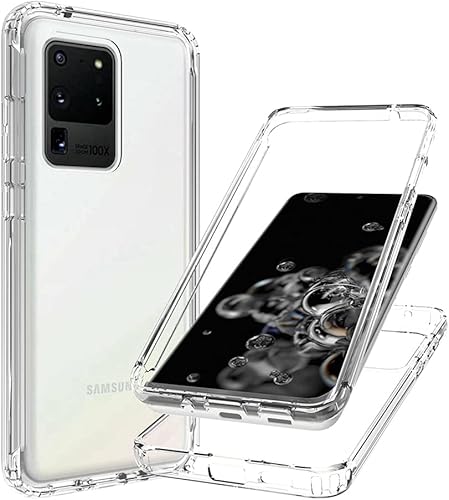 Miniatura 6 de Funda para Galaxy S20 Ultra 5G, transparente de cuerpo completo, a prueba de golpes, carcasa de policarbonato duro, cubierta de parachoques de TPU
