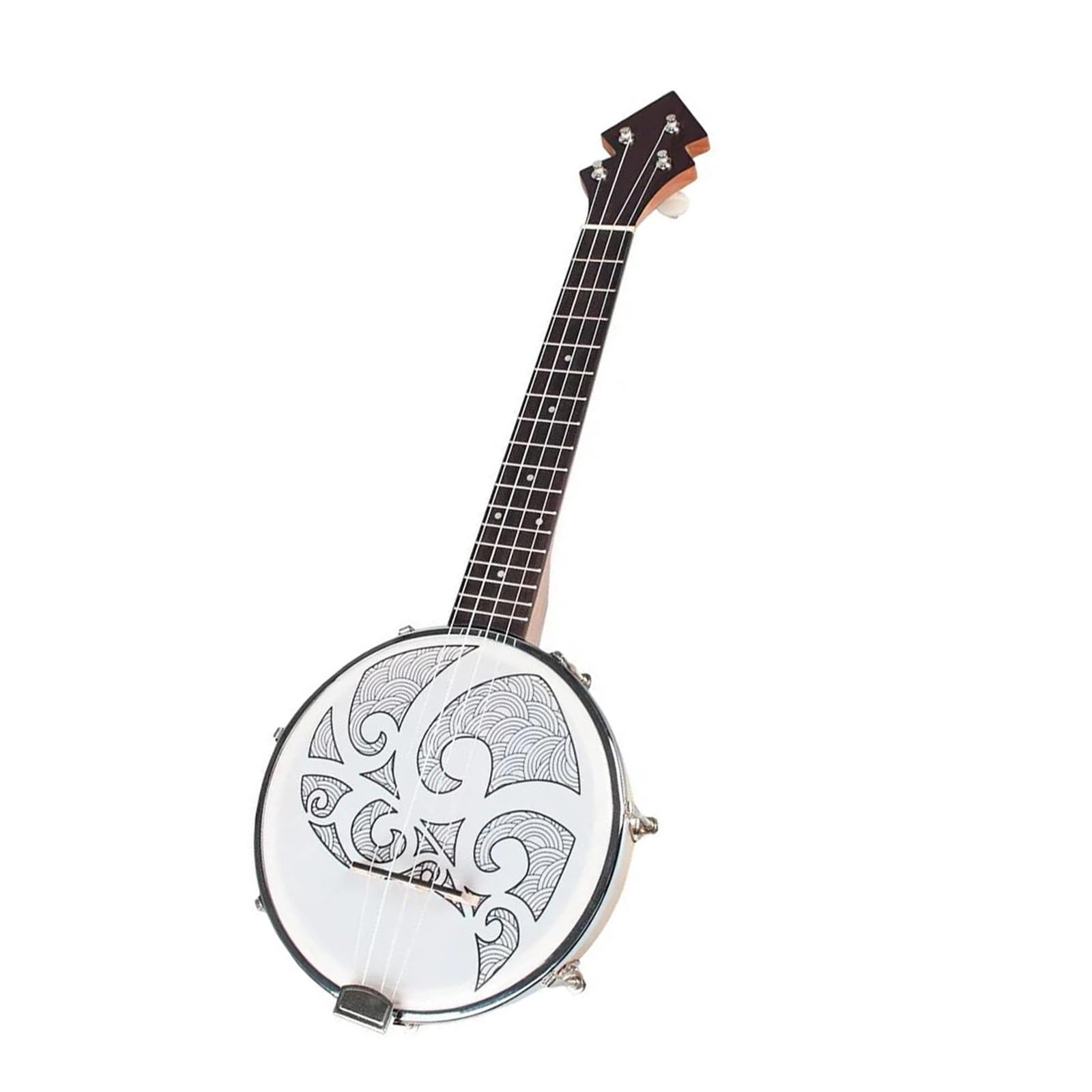 26 Calowe 4 Strunowe Ukulele Banjo Z Galwanizowanym Wykończeniem W Stylu Vintage I Elektronicznym Tunerem Profesjonalne Ukulele