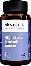hk vitals Magnesium Glycinate Women (1682mg) | 370mg Elemental Magnesium (100% RDA) | 120 Tablets | Helps in Cramps | Stress Management | Better Sleep Quality