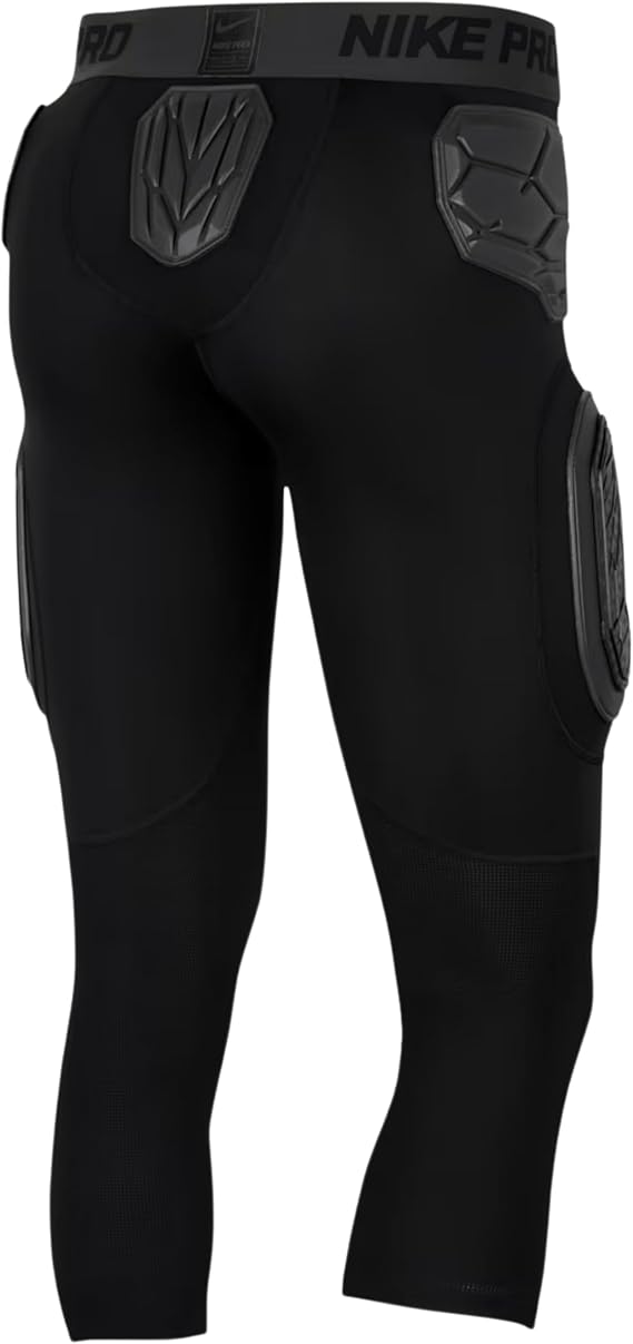 Nike Pro Hyperstrong 7-Pad 3/4 Football Girdle - Hardplate Compression Tights with Integrated Hip, Thigh, Tailbone & Knee Pad