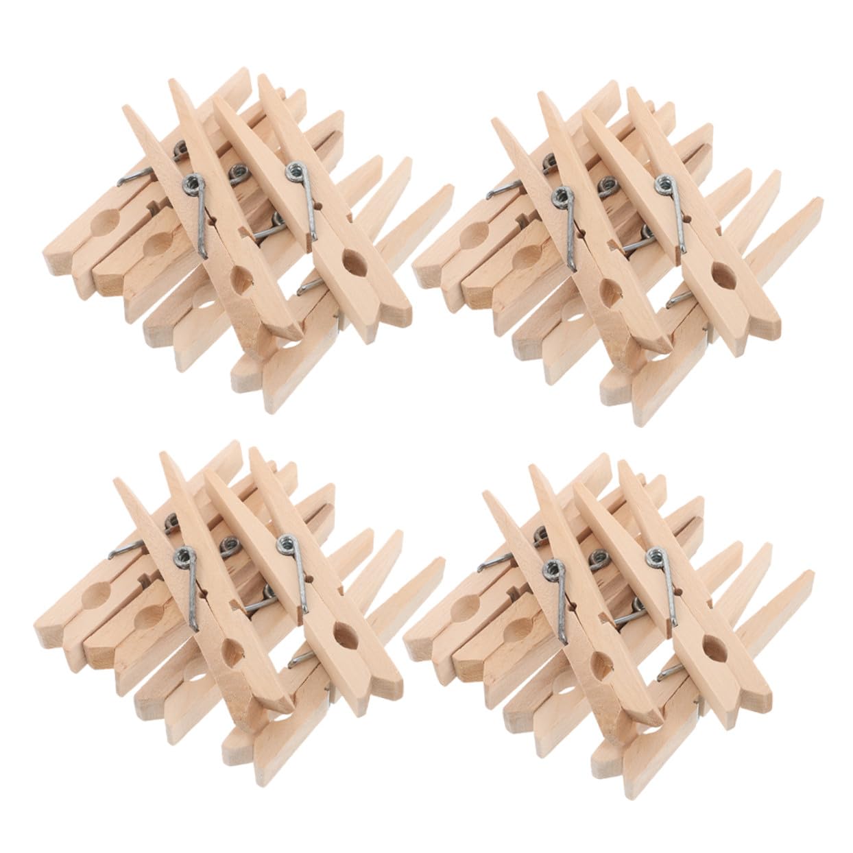Amosfun 150 Piezas Pinzas De Madera para Ropa Mini Pinzas Resistentes Al Viento para Colgar Calcetines Toallas y Fotos Tendedero