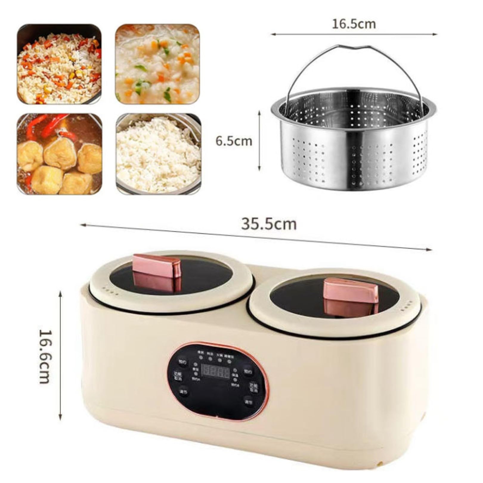 Générique Cuiseur à Riz Multifonction mijoteuse avec écran Tactile Intelligent, capacité de 3,6 L, réservation 24 h et Maintien au Chaud 8 h