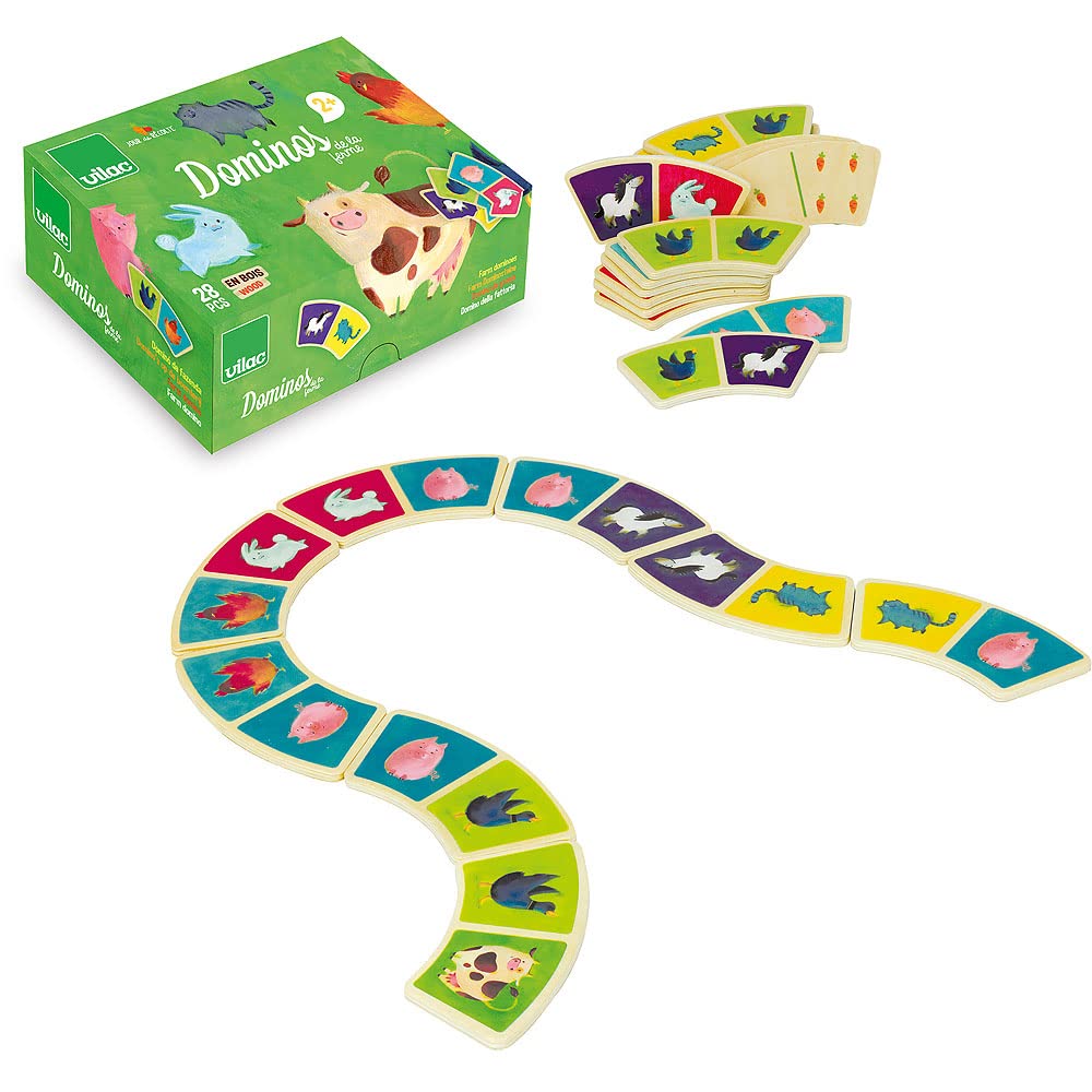 Vilac Multicoloured Farm Dominos