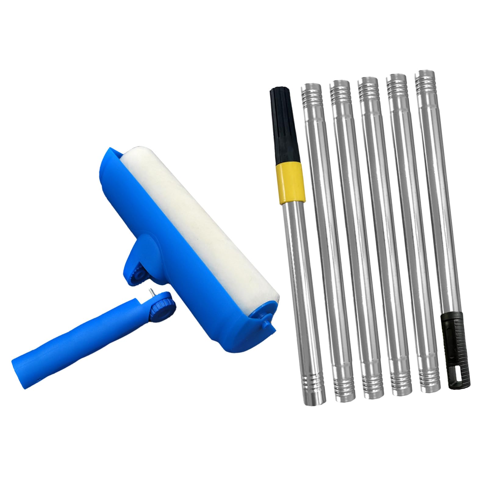 Paint Roller with Adjustable Shield Lightweight Construction Prevents Drips Splatters Indoor Outdoor Use Reusable Roller Cover for Project