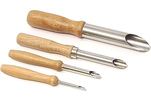 Honbay Lemonade Cup Lid Hole Puncher for Straw 4-Piece Clay Hole Cutters for Pottery