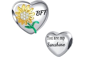 Personalized Sunflower You are My Sunshine Charm Compatible with Pandora Charms Bracelets!