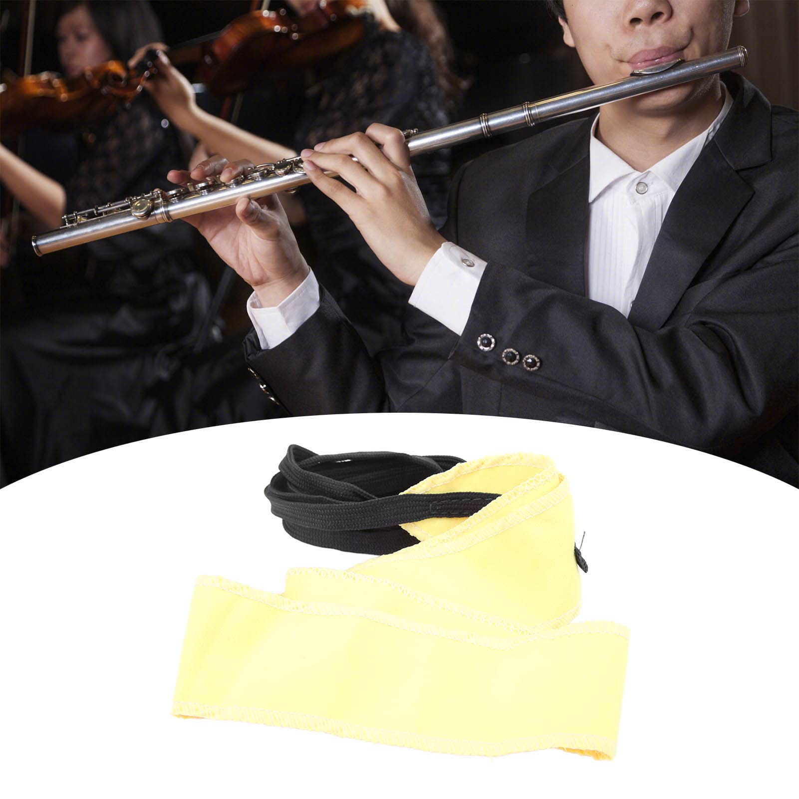 3 Pezzi Panno di Pulizia per Sassofono Fibra Ultrafine Clarinetto Interno Tubo Tamponi Strumento Detergente per Sassofono per Sax Contralto/Tenore/Strumenti a Fiato e Legni