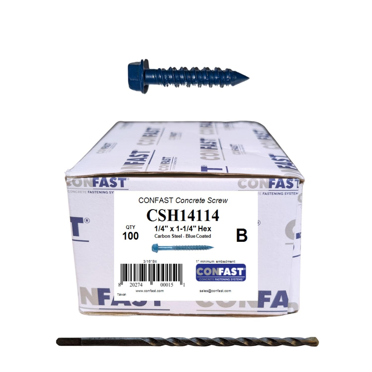 Concrete Screws - 3/16" Hex Head Anchors -22