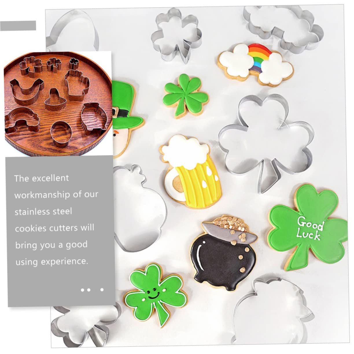 DECHOUS 5 Sätze Blatt-ausstechformen Mini Fallen Ausstechformen Dinosaurier-ausstechformen Keksform Ostern Easter Cookie Cutters Keksausstecher Zum Backen Backzubehör Silver 8 Stücke * 5