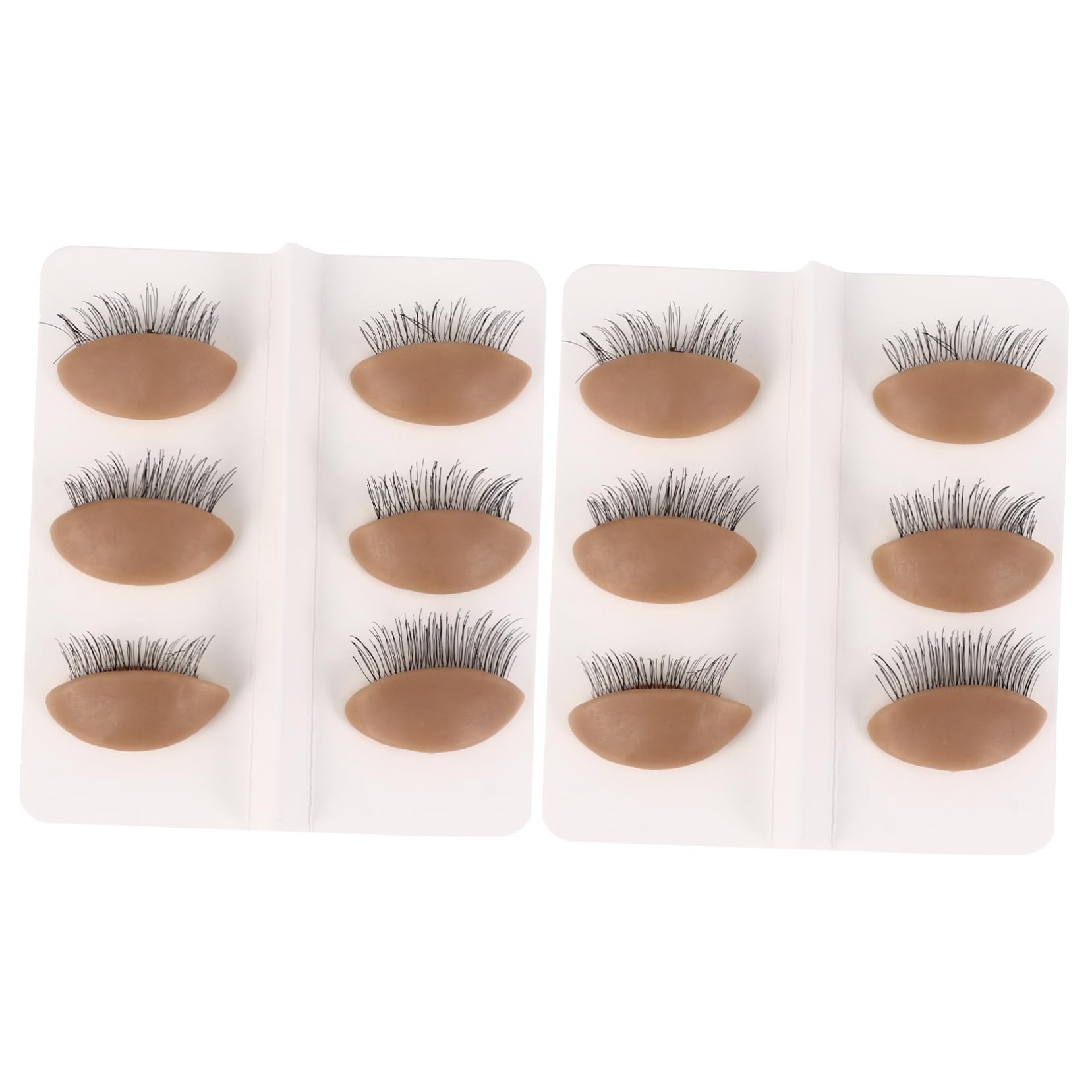 PartyKindom Eyelash Kit 6 Pairs Removable Eyelids Practice Lashing on Makeup Training Head