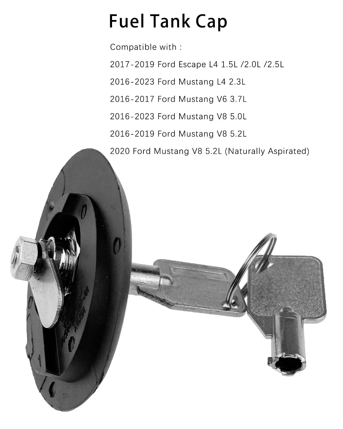 FANLIDE Fuel Tank Cap BU5Z-9C268-A BU5Z-9C268-B, Locking Fuel Door