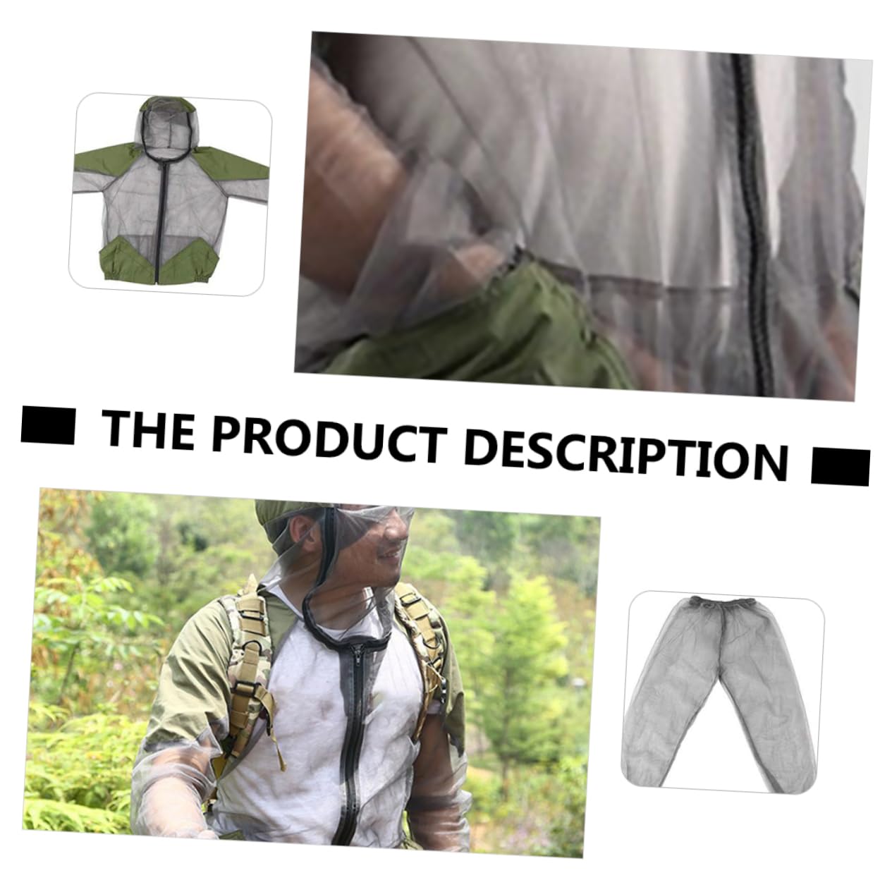1Ensemble Vêtements Moustiques Protection Vêtements Respirants pour Camping Randonnée Activités de Plein Air