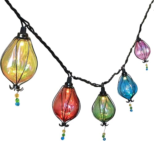 Vigdur Multicolor Outdoor String Lights with 10 Bulbs Connectable Waterproof,