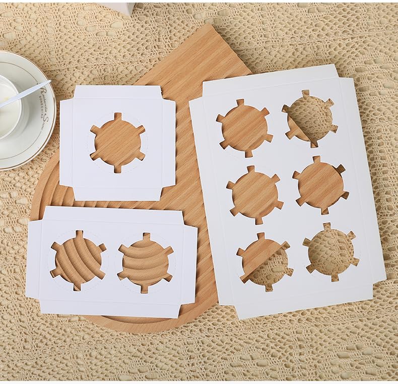 Coolty 50 Pezzi Scatole Singole per Cupcake Scatole per Muffin