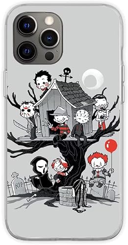 Miniatura 2 de CAPRIZ Funda para teléfono de TPU suave y transparente para casa de disfraces, divertida, antiarañazos, compatible con iPhone 12 Mini, a la moda, a