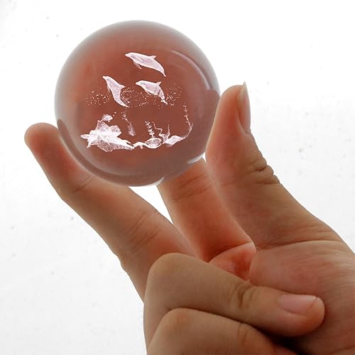 Miniatura 3 de vskikris Figuras de bola de cristal de lobo 3D y delfines de cristal 3D, regalos para niños y niñas