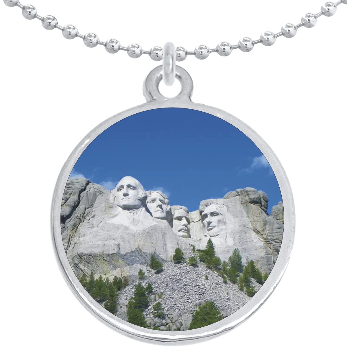 Amazon.com: Mount Rushmore Round Pendant Necklace : Clothing 