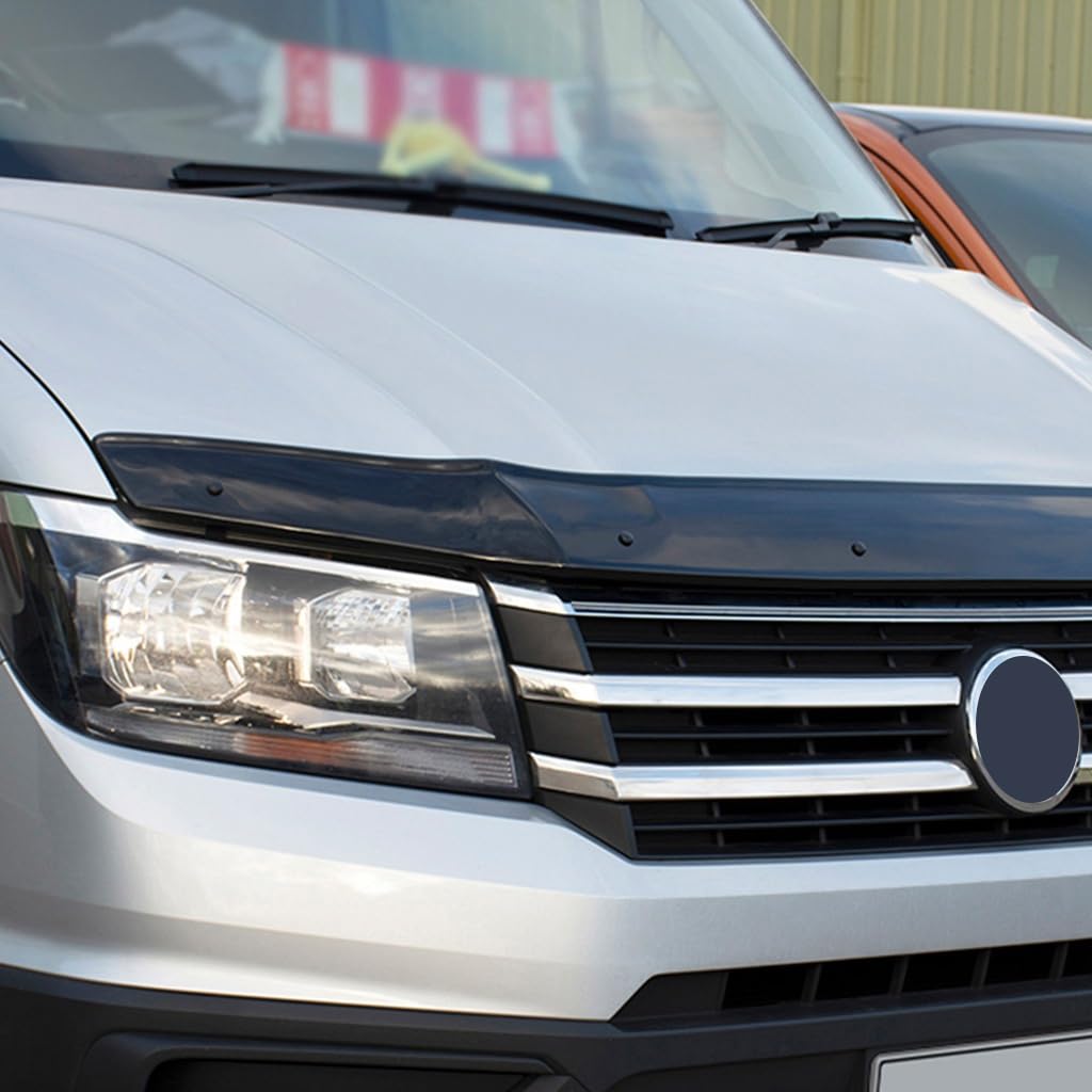 Protector de Capó Delantero para Volkswagen Crafter 2017+, Deflector y Protector de Piedras, Color Negro