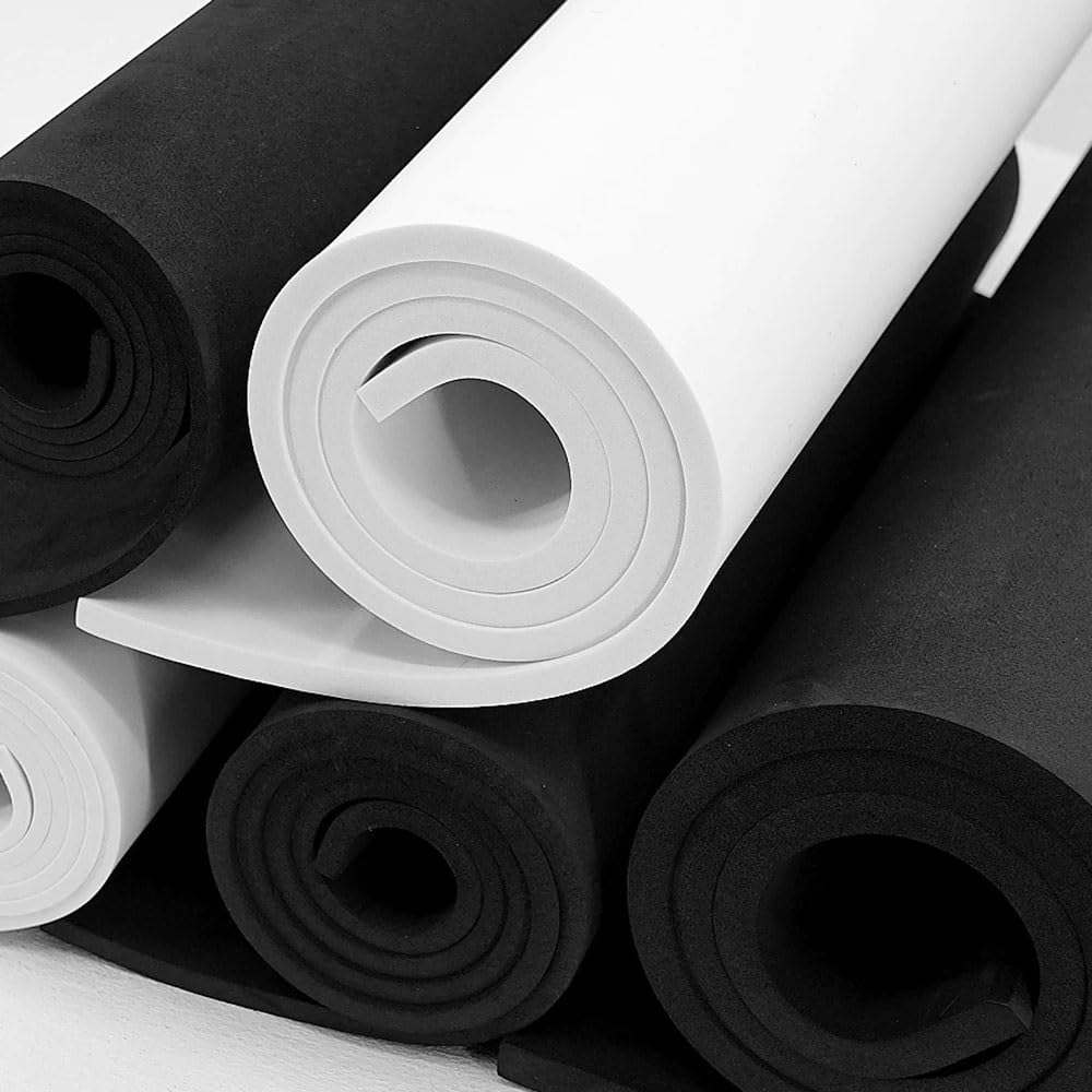 Foam Sheet, EVA Foam Roll Sponge Paper 2mm-10mm Thick 39"x15" DIY Cosplay Foam Sheet Pliable and Elastic for Craft Projects Costume Cosplay 1PC(Black,Thickness 4mm)