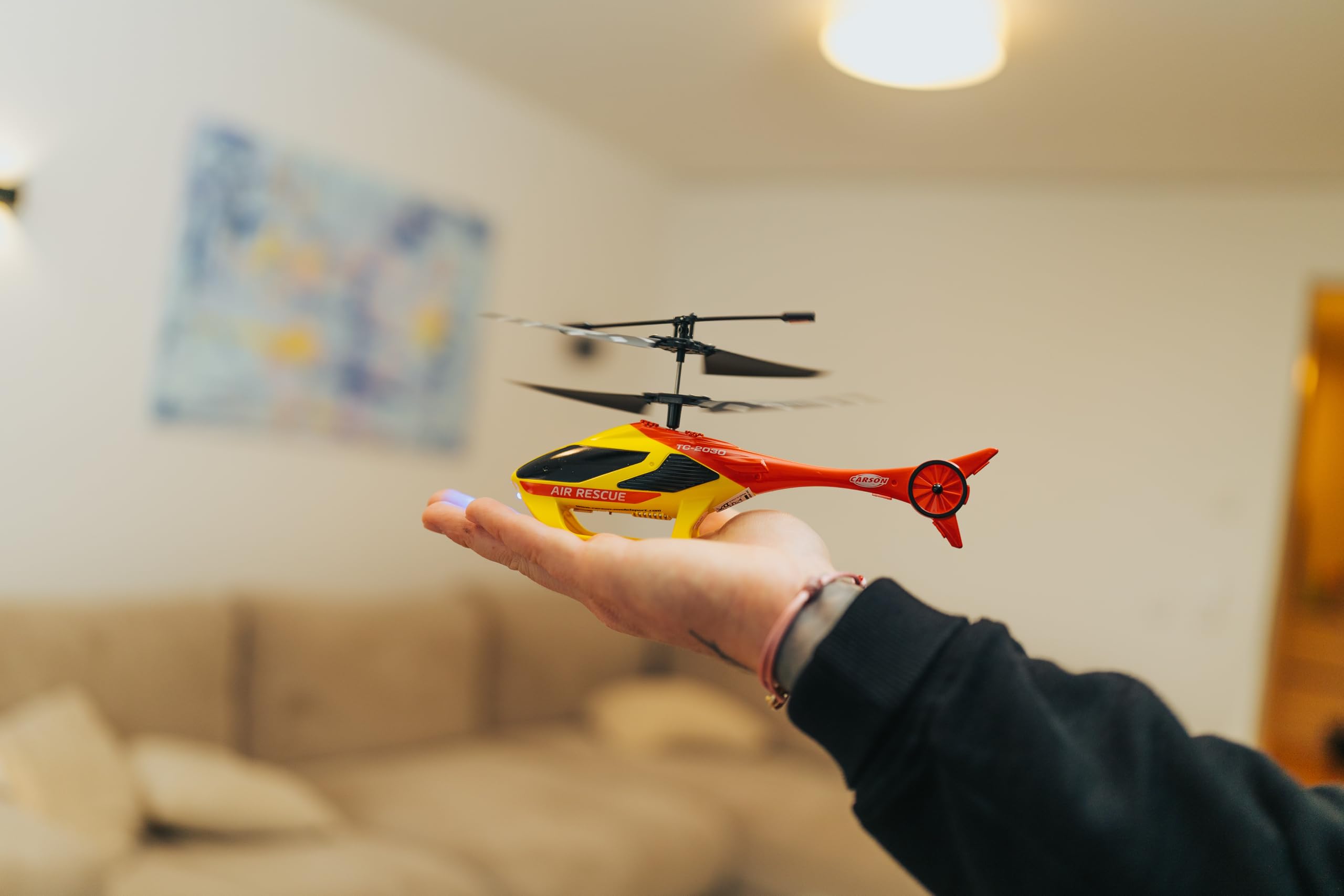 Carson Cyber Copter Rescue 2.4GHz 100% RTF – Elicottero, per principianti, RC Heli, giocattolo radiocomandato, telecomandato