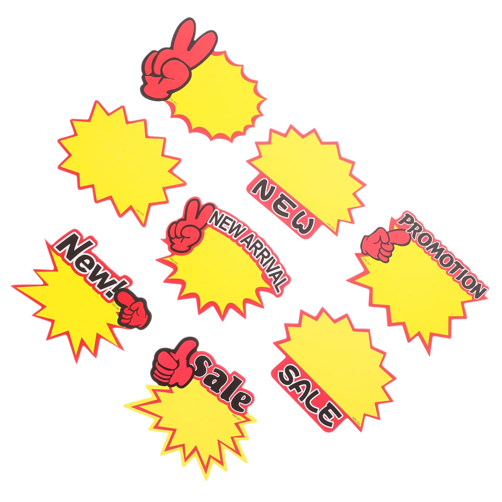 Gadpiparty 4 Set Tag Di Vendita Dettaglio Di Affari Del Negozio Etichette Di Vuote Segni Di Etichette Di Cartellini Dei Prezzi Brillanti Carta 400 Pezzi*4