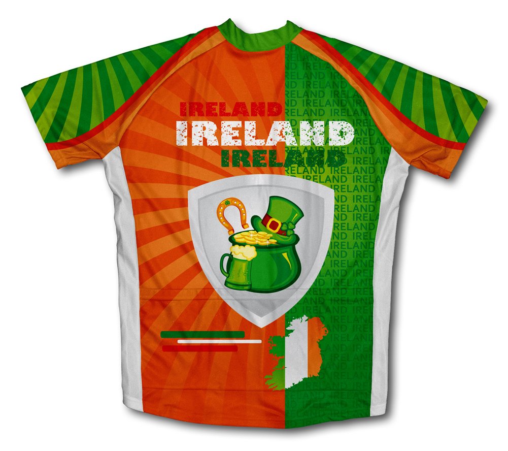 ScudoPro Luck of The Irish Short Sleeve Cycling Jersey for Youth - Size M