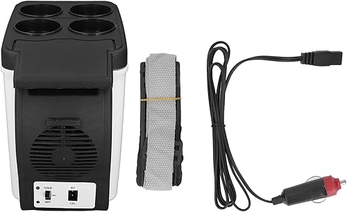 Miniatura 6 de Pssopp Refrigerador portátil de 6 litros, refrigerador eléctrico portátil de 6 litros, mini nevera portátil para dormitorios, automóviles, oficinas,